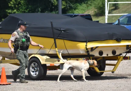 DNR checks boats for invasive species